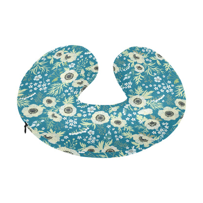 Anemone Pattern Print Design 01 U-Shaped Travel Neck Pillow