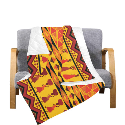African Pattern Print Design 01 Premium Quilt