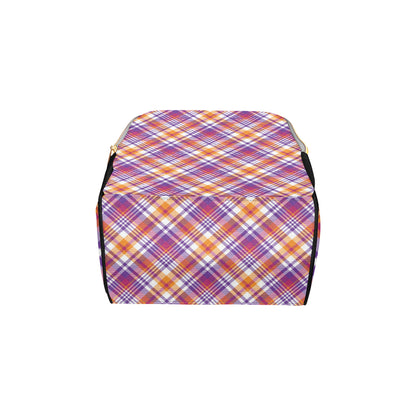 Madras Pattern Print Design 02 Diaper Bag Backpack