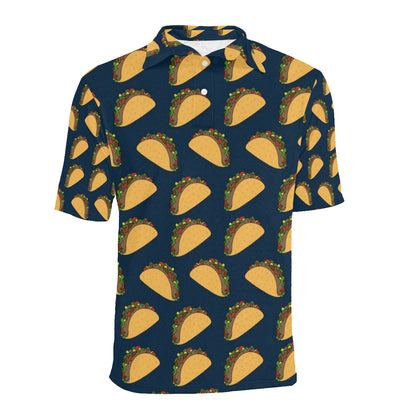 Taco Pattern Print Design TC04 Men Polo Shirt