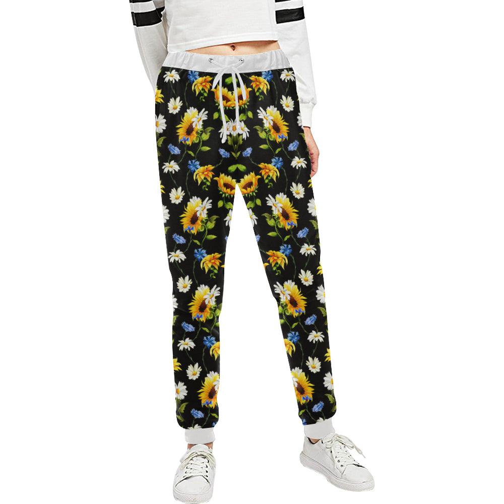 Sunflower Chamomile Bright Color Print Unisex Sweatpants