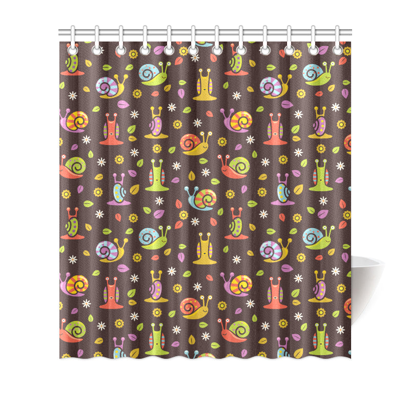 Snail Pattern Print Design 01 Shower Curtain