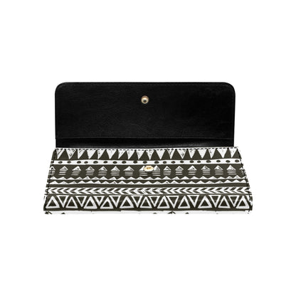 Hand draw Tribal Aztec Women's Trifold Wallet