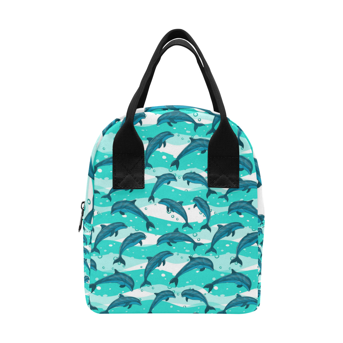 Dolphin Design Print Pattern Insulated Lunch Bag