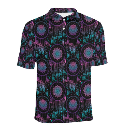 Dream catcher boho mandala Men Polo Shirt
