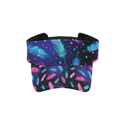 Feather Colorful Boho Design Print Unisex Sun Visor
