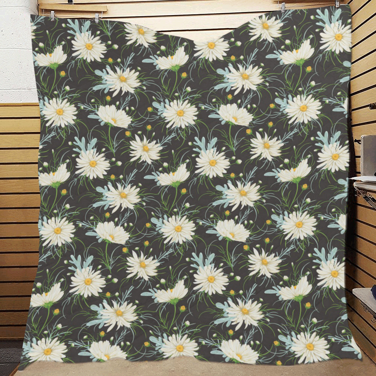 Daisy Pattern Print Design DS08 Premium Quilt