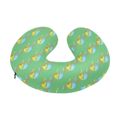 Budgerigar Pattern Print Design 01 U-Shaped Travel Neck Pillow