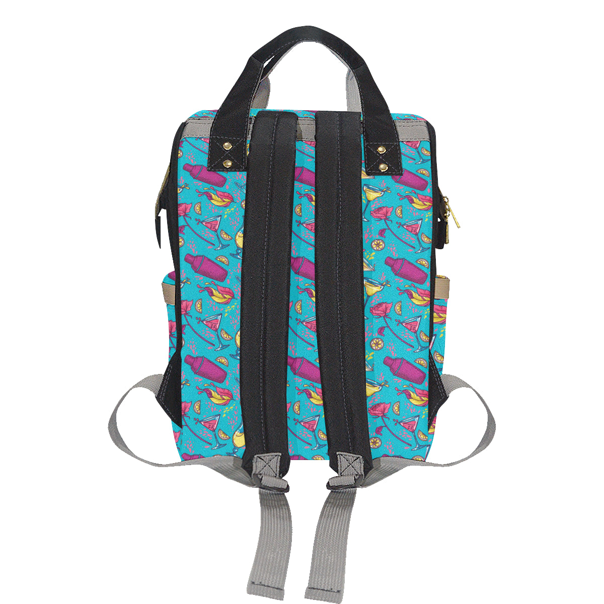 Cocktail Pattern Print Design 03 Diaper Bag Backpack