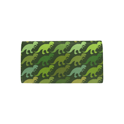 T Rex Pattern Print Design A03 Women's Trifold Wallet