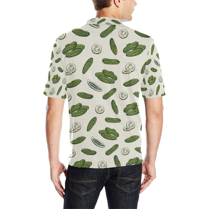 Cucumber Pattern Print Design CC05 Men Polo Shirt