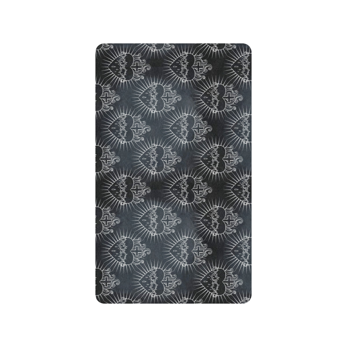 Christian Heart Tattoo Style Rubber Doormat