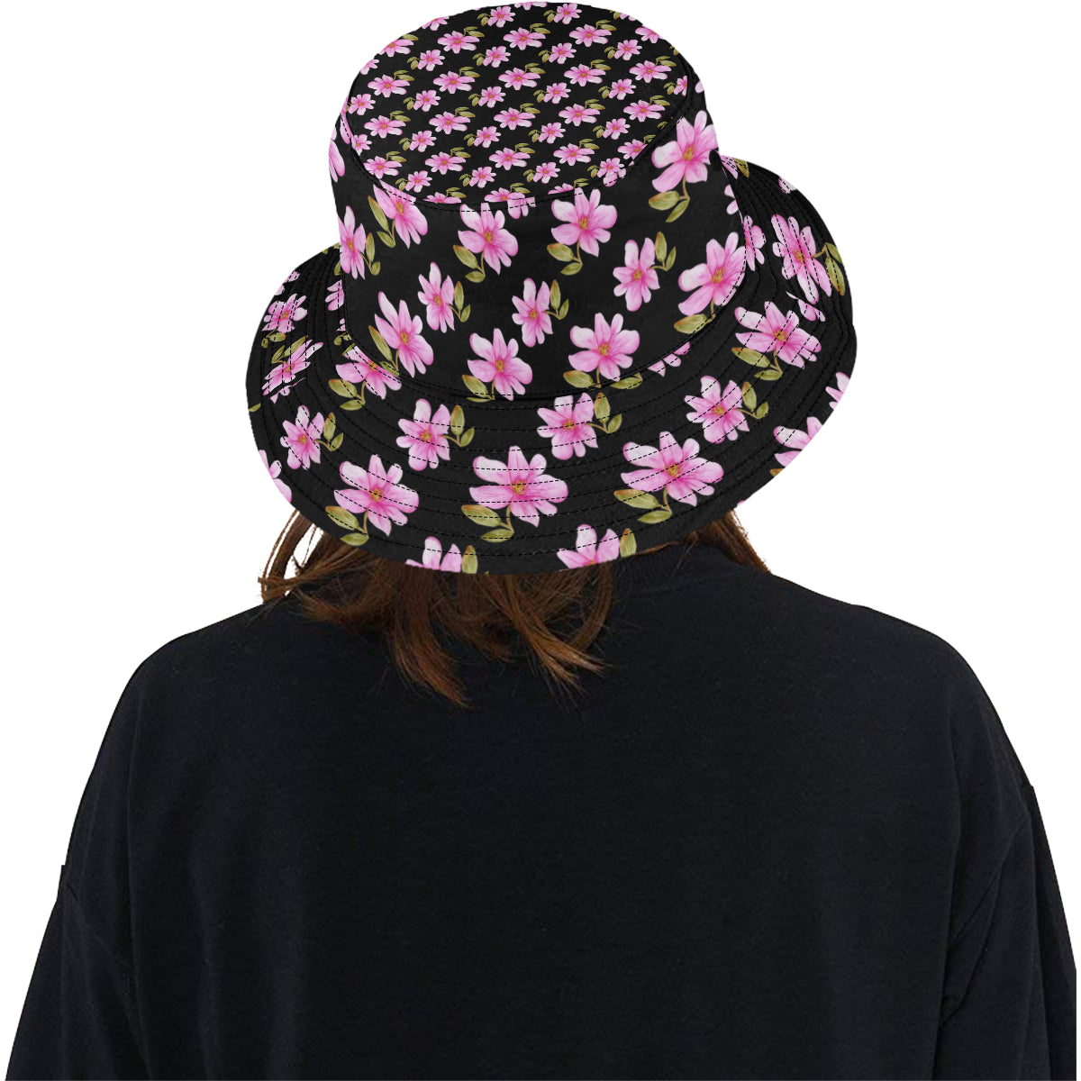 Magnolia Pattern Print Design MAG06 Unisex Bucket Hat