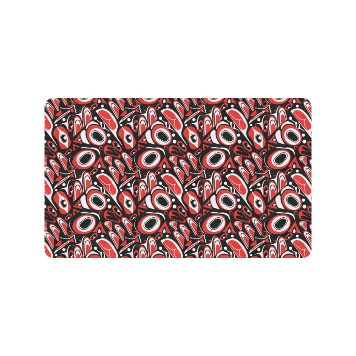 Totem Pole Texture Design Rubber Doormat