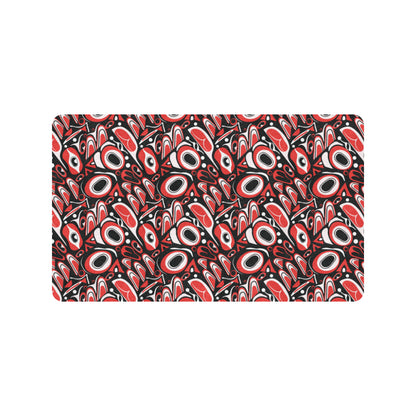 Totem Pole Texture Design Rubber Doormat