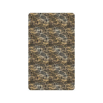 Elegant Gold leaf Print Rubber Doormat
