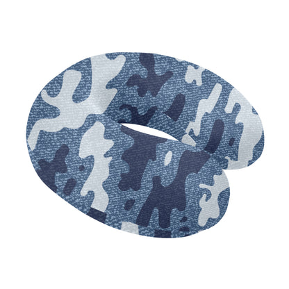 Jean Camouflage Pattern Print Design 05 U-Shaped Travel Neck Pillow