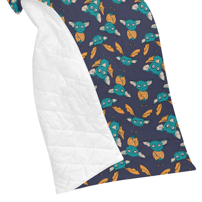 Bat Pattern Print Design 07 Premium Quilt