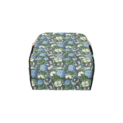 Hydrangea Pattern Print Design 02 Diaper Bag Backpack