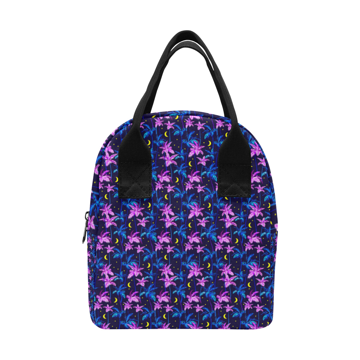 Palm Tree Night Scene Design Print Insulated Lunch Bag