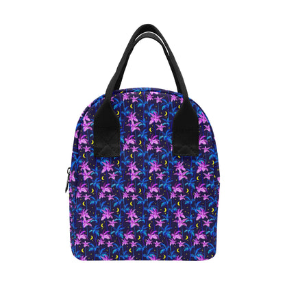 Palm Tree Night Scene Design Print Insulated Lunch Bag