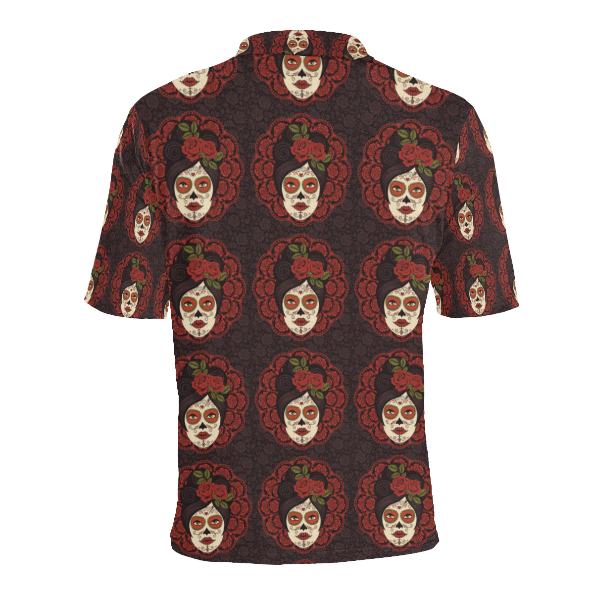 Day of the Dead Mexican Girl Men Polo Shirt