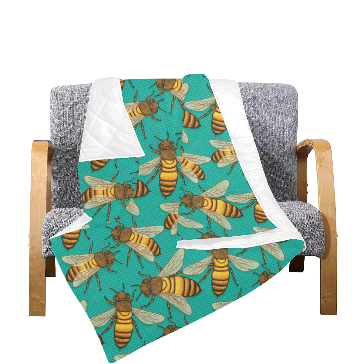 Bee Pattern Print Design BEE04 Premium Quilt