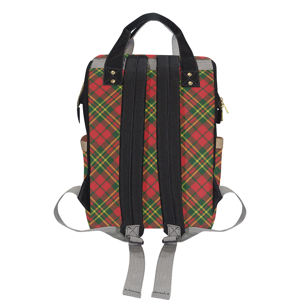 Plaid Holiday Pattern Print Design A01 Diaper Bag Backpack