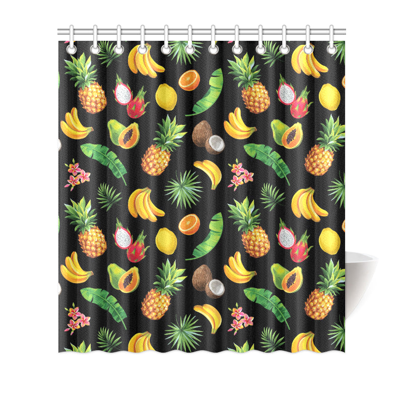 Tropical Fruits Pattern Print Design TF03 Shower Curtain