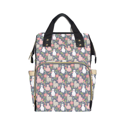 Alpaca Pattern Print Design 03 Diaper Bag Backpack