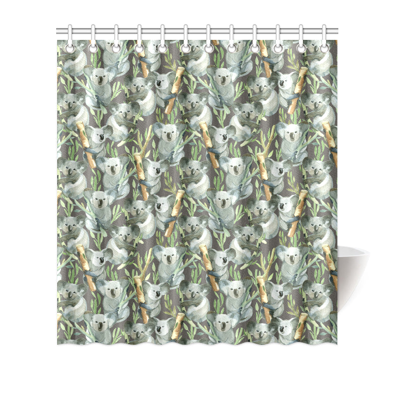 Koala Pattern Design Print Shower Curtain