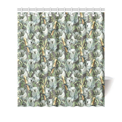 Koala Pattern Design Print Shower Curtain