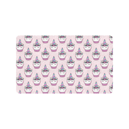 Cupcakes Unicorn Print Pattern Rubber Doormat