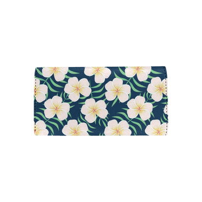 Pink Plumeria Pattern Print Design PM016 Women's Trifold Wallet