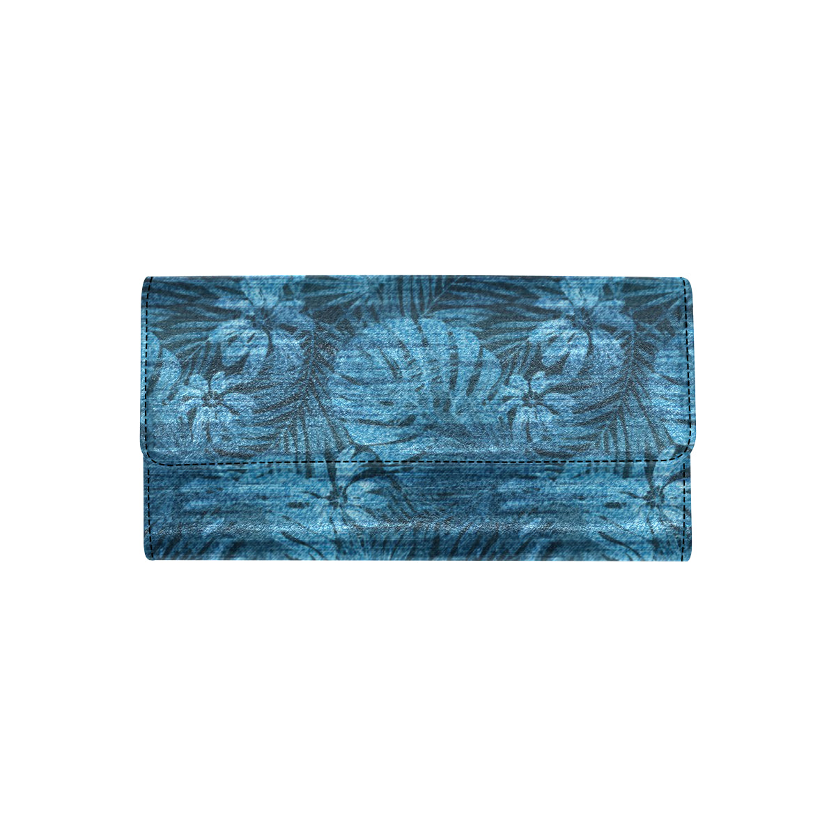 Jean Tropical Pattern Print Design 04 Women's Trifold Wallet