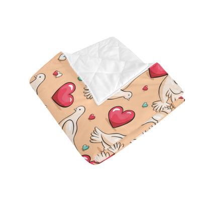 Pigeon Heart Pattern Print Design 04 Premium Quilt