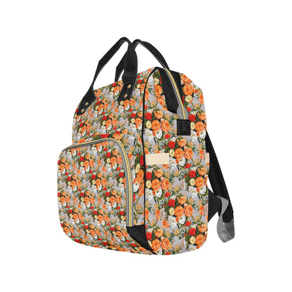 Lisianthus Pattern Print Design LT04 Diaper Bag Backpack