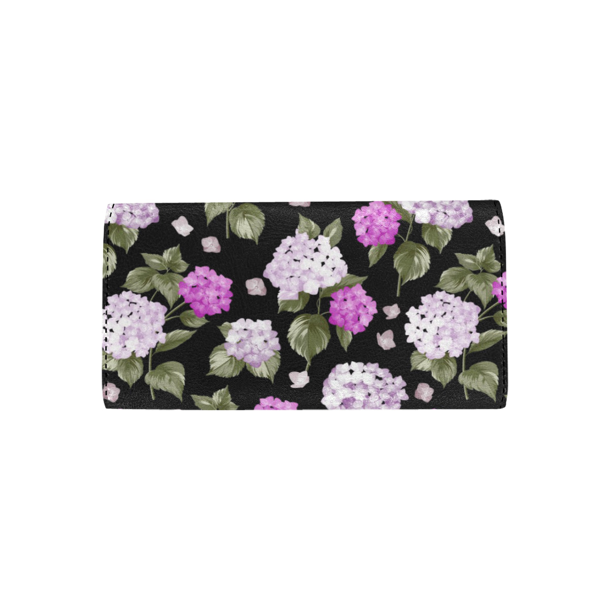 Hydrangea Pattern Print Design HD011 Women's Trifold Wallet