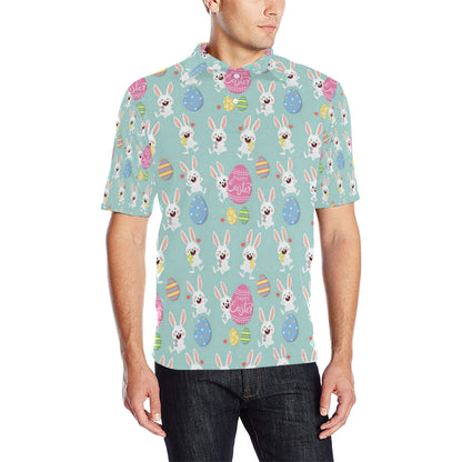 Easter Eggs Pattern Print Design RB014 Men Polo Shirt