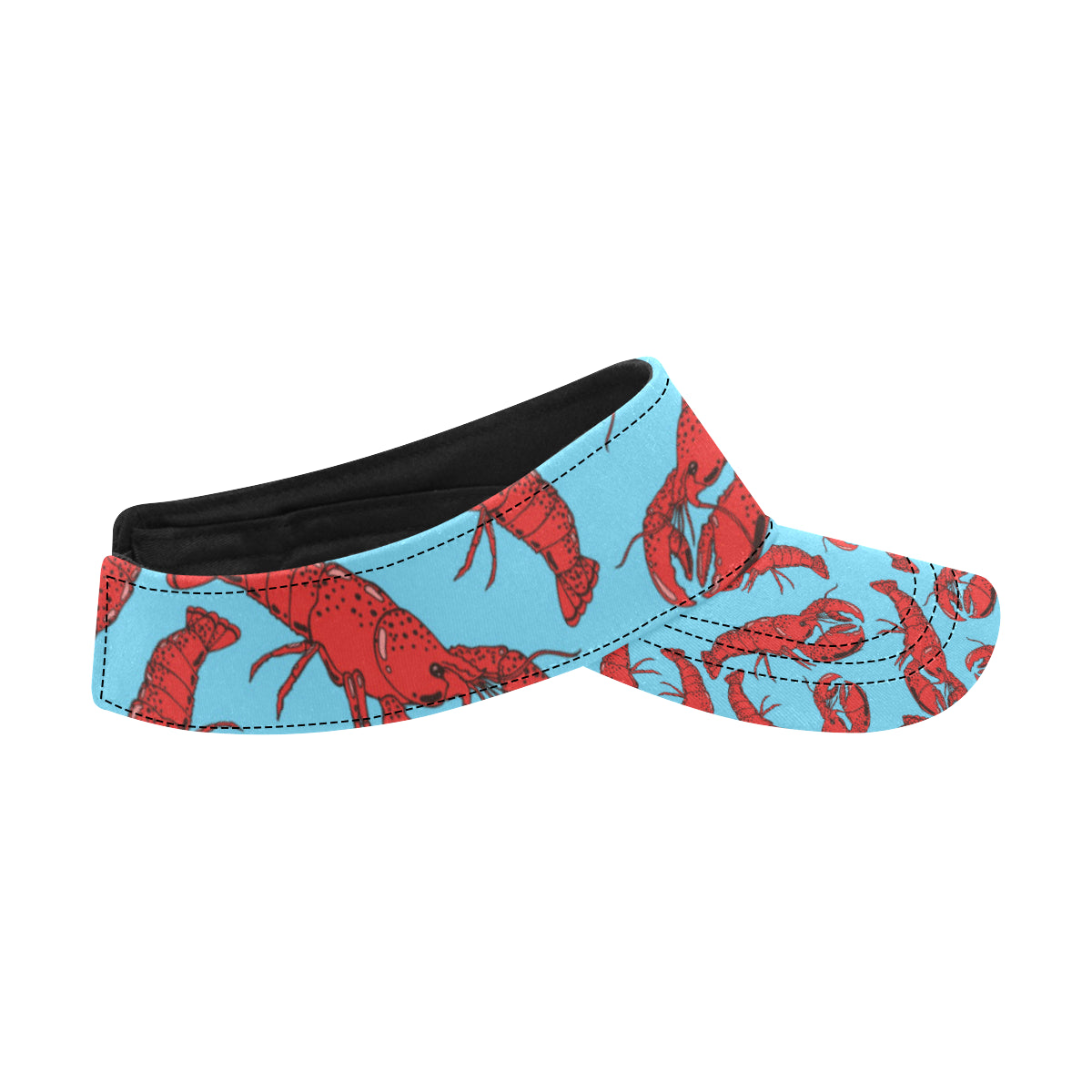 Lobster Red Pattern Print Design 03 Unisex Sun Visor