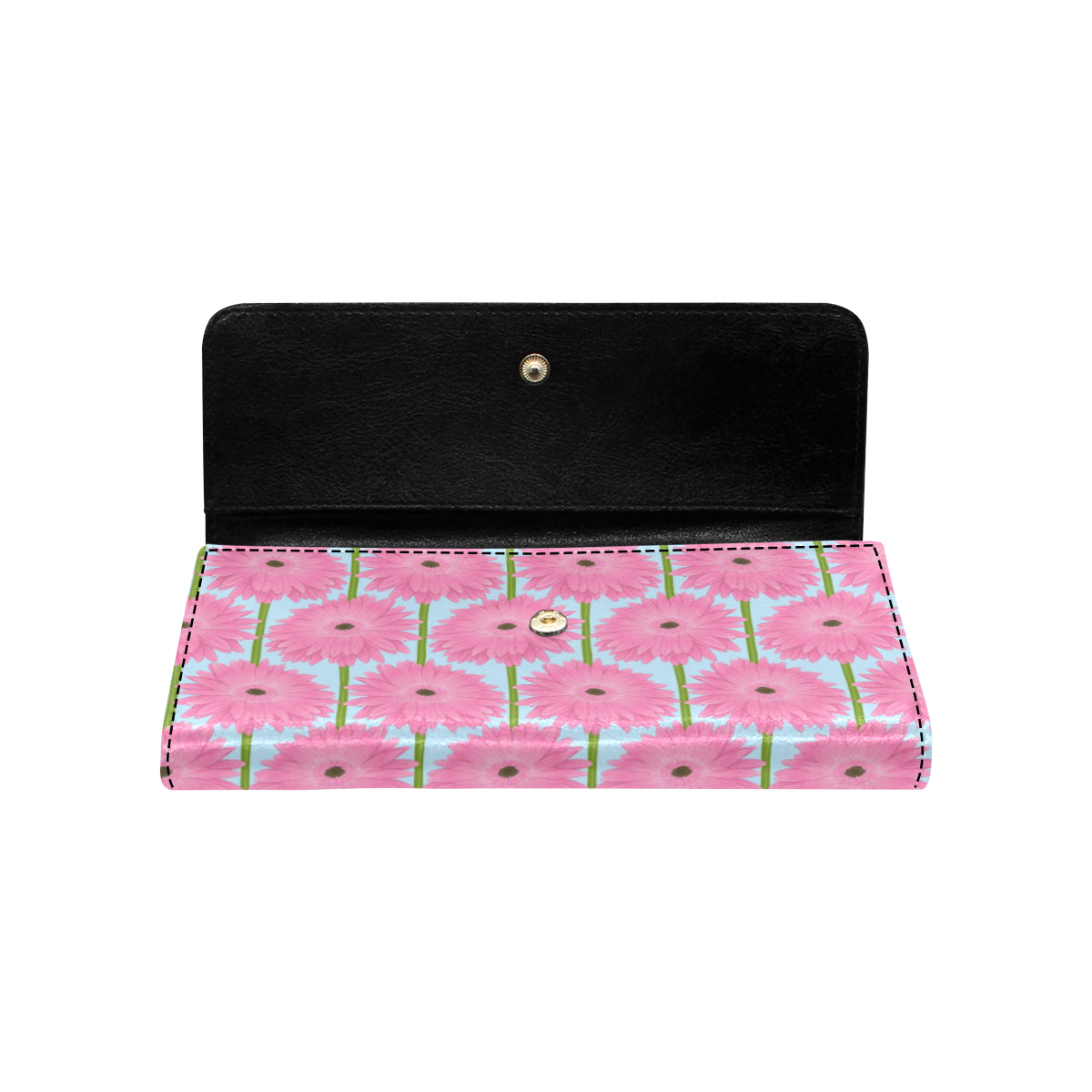 Gerberas Pattern Print Design GB01 Women's Trifold Wallet