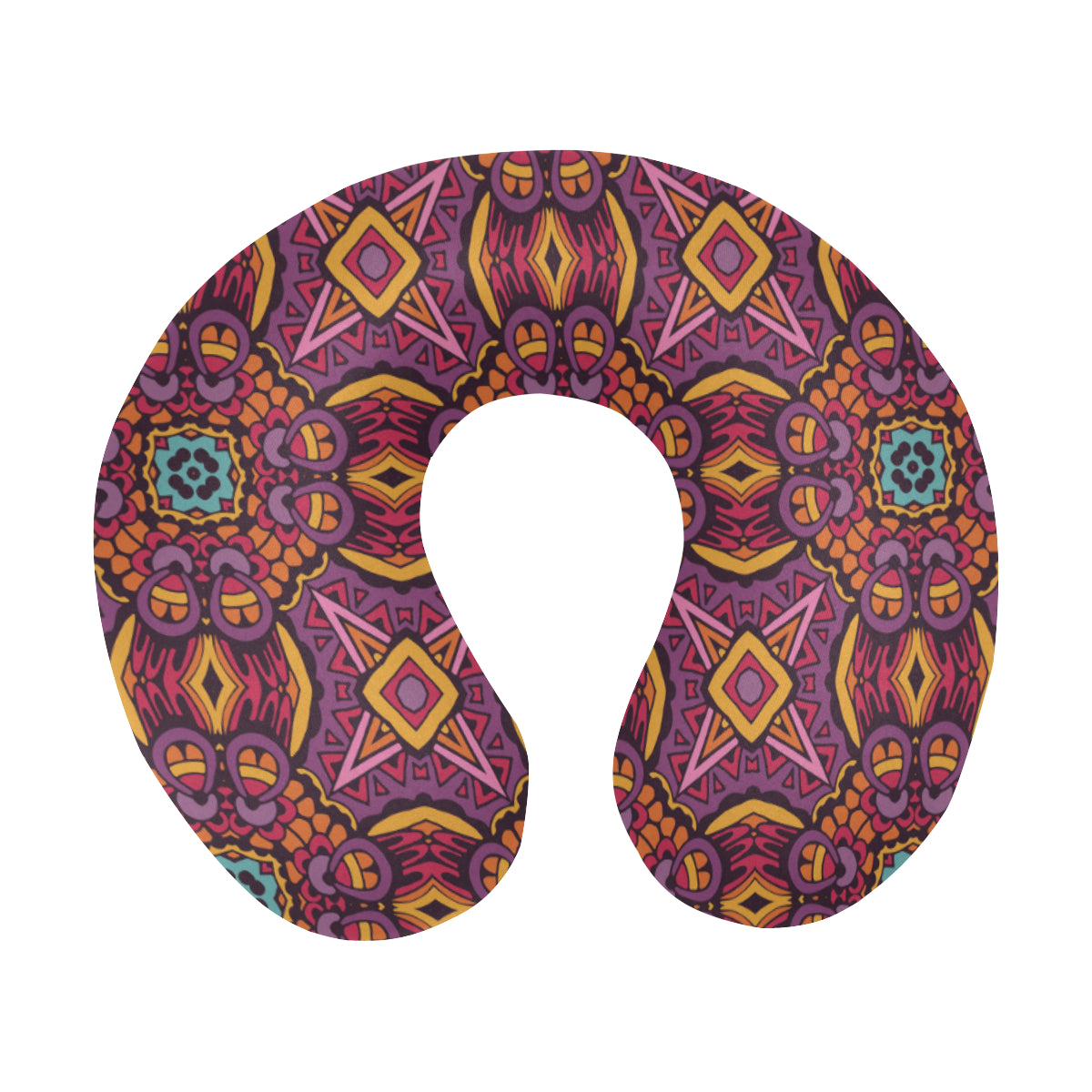 Bohemian Pattern Print Design 10 U-Shaped Travel Neck Pillow