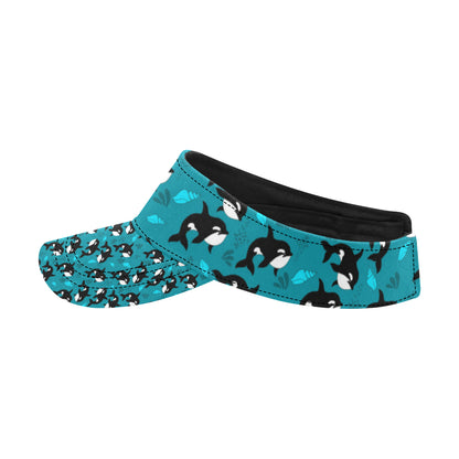 Whale Sea Design Themed Print Unisex Sun Visor