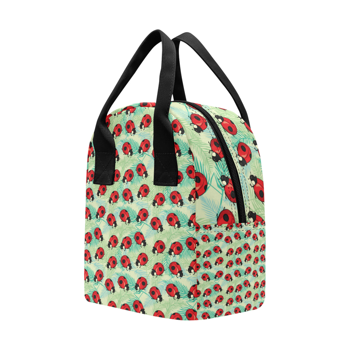 Ladybug Cute Print Pattern Insulated Lunch Bag