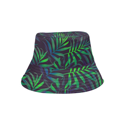 Palm Leaves Pattern Print Design PL01 Unisex Bucket Hat
