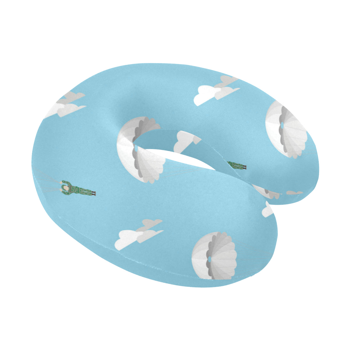 Paratrooper Pattern Print Design A02 U-Shaped Travel Neck Pillow