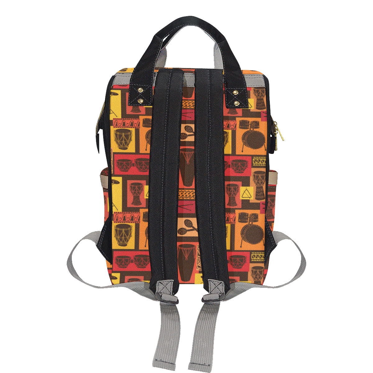 Percussion Pattern Print Design 02 Diaper Bag Backpack