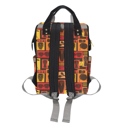 Percussion Pattern Print Design 02 Diaper Bag Backpack