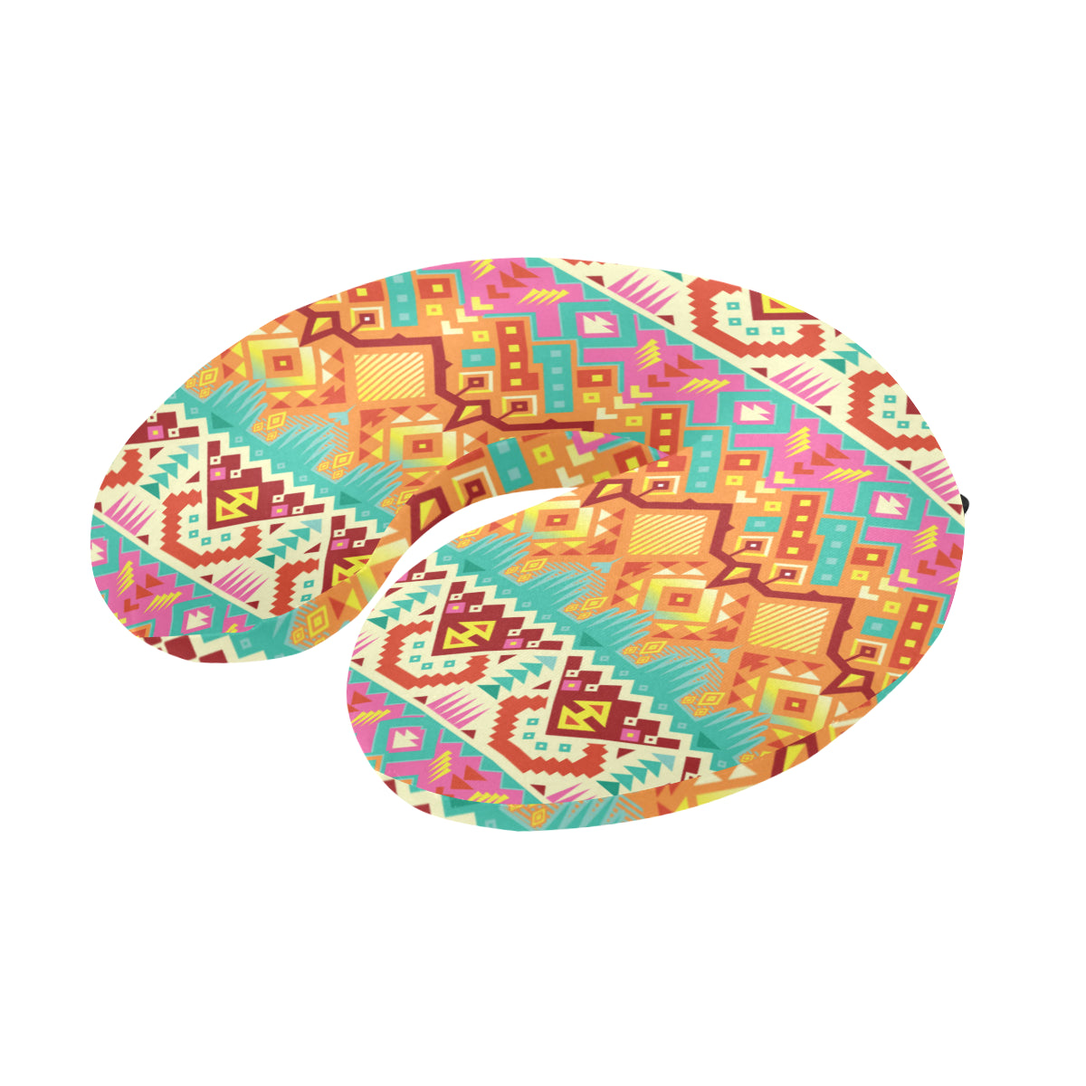 Aztec Pattern Print Design 03 U-Shaped Travel Neck Pillow