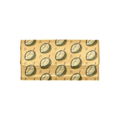 Durian Pattern Print Design DR02 Women's Trifold Wallet